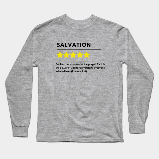 Salvation positive review meme, black text Long Sleeve T-Shirt by Selah Shop